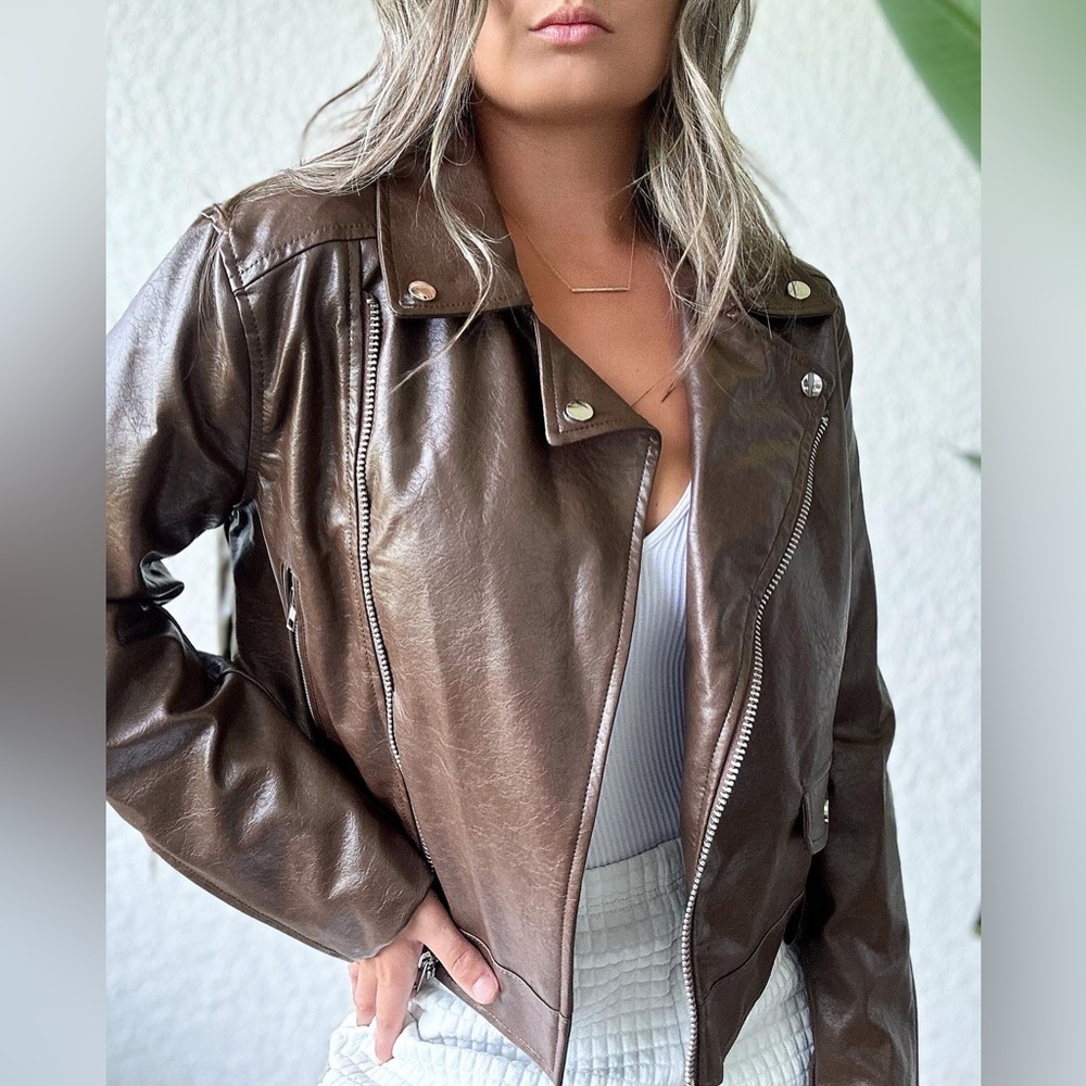 NWT Faux Leather Jacket